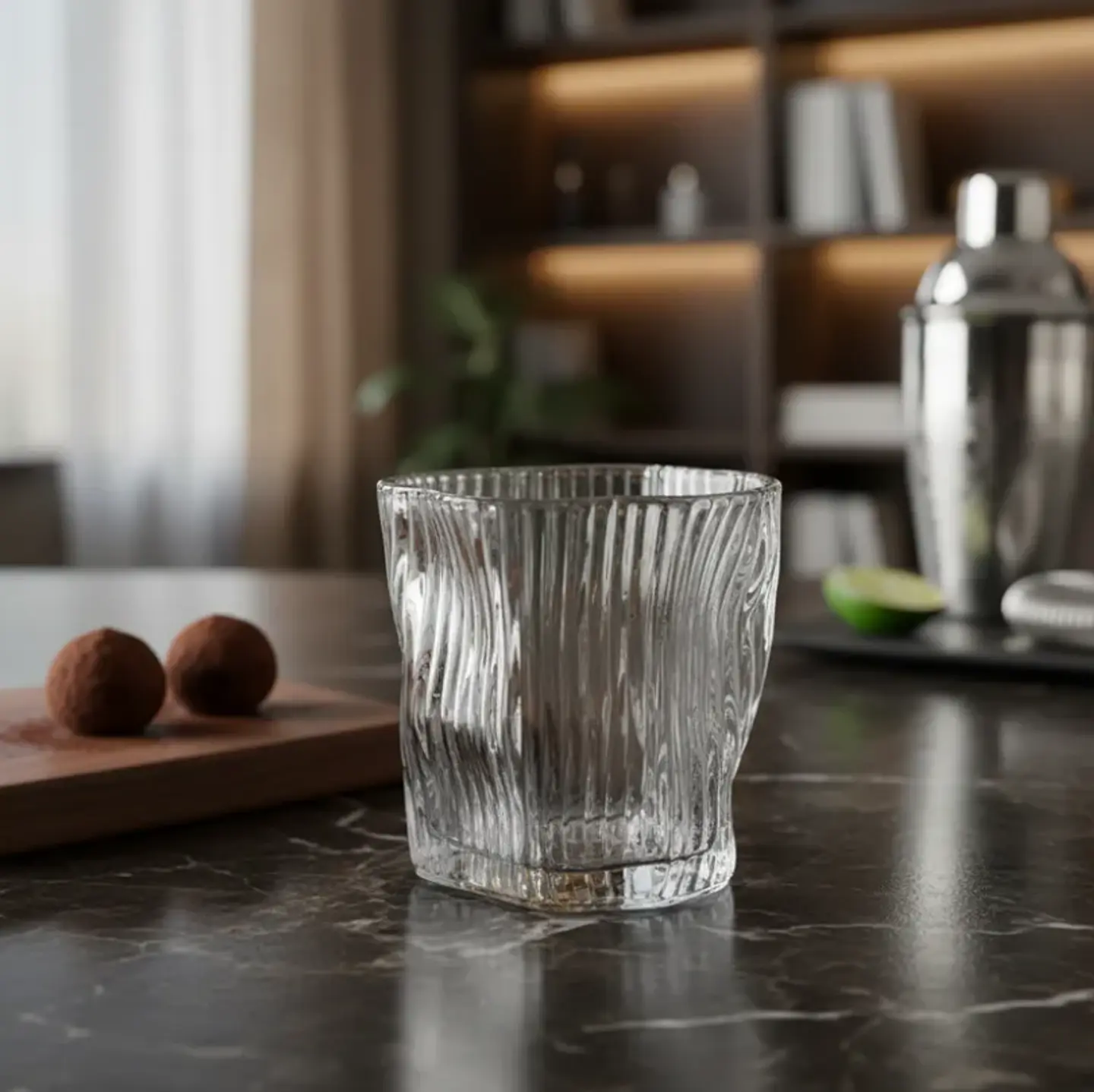 Vaso De Vidrio Para Shot  Diseño Irregular 60ml 6