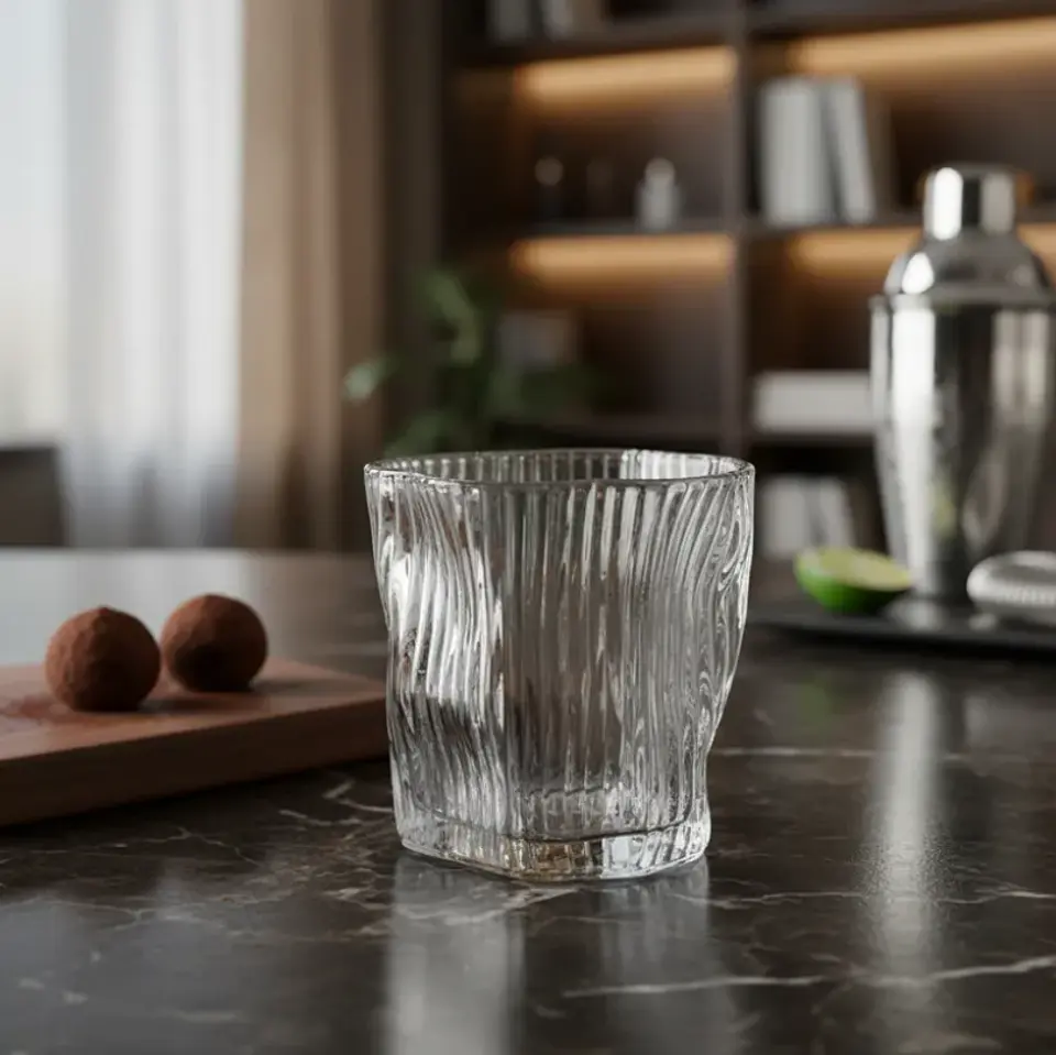 Vaso De Vidrio Para Shot  Diseño Irregular 60ml 6
