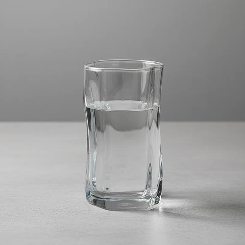 Vaso De Vidrio Ondulado Diseño Moderno Irregular 270ml