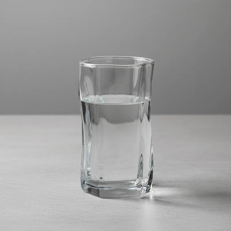 Vaso De Vidrio Ondulado Diseño Moderno Irregular 270ml 2