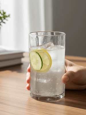 Vaso De Vidrio Ondulado Diseño Moderno Irregular 270ml