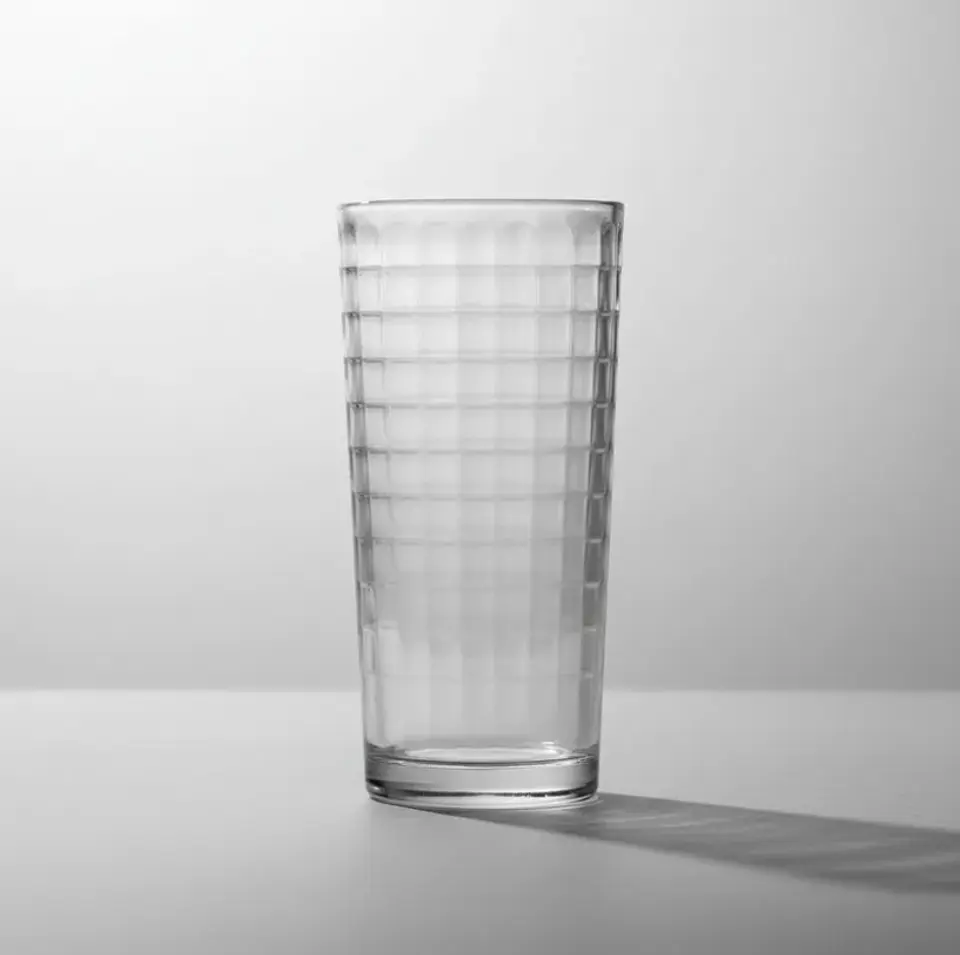 Vaso de vidrio labrado 320ml para bebidas y jugos 6
