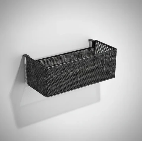 Canasto Organizador Colgante Metálico Negro Multiuso