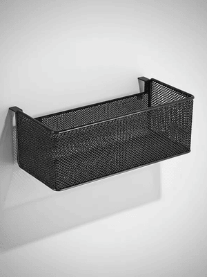 Canasto Organizador Colgante Metálico Negro Multiuso