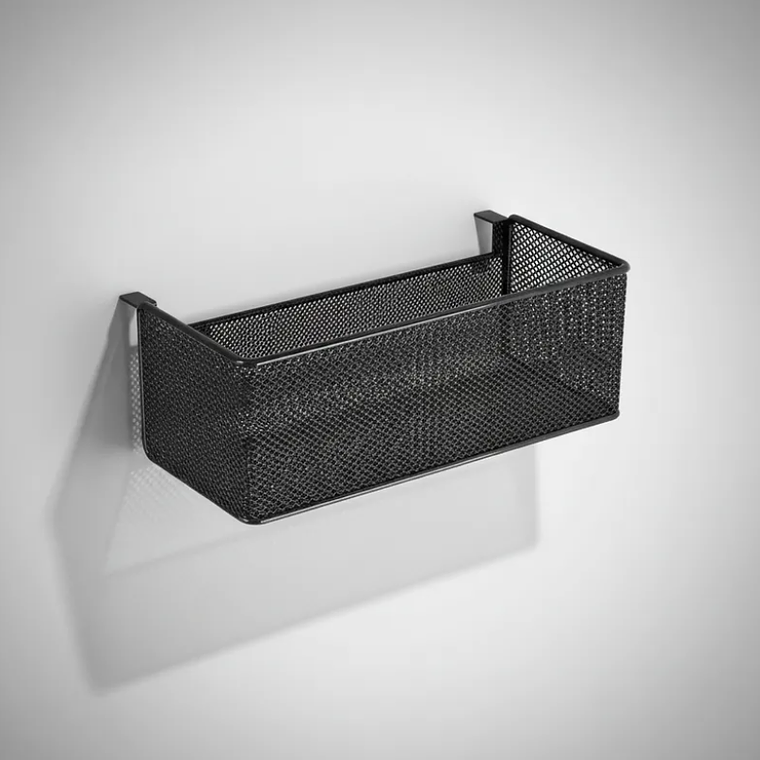 Canasto Organizador Colgante Metálico Negro Multiuso 2