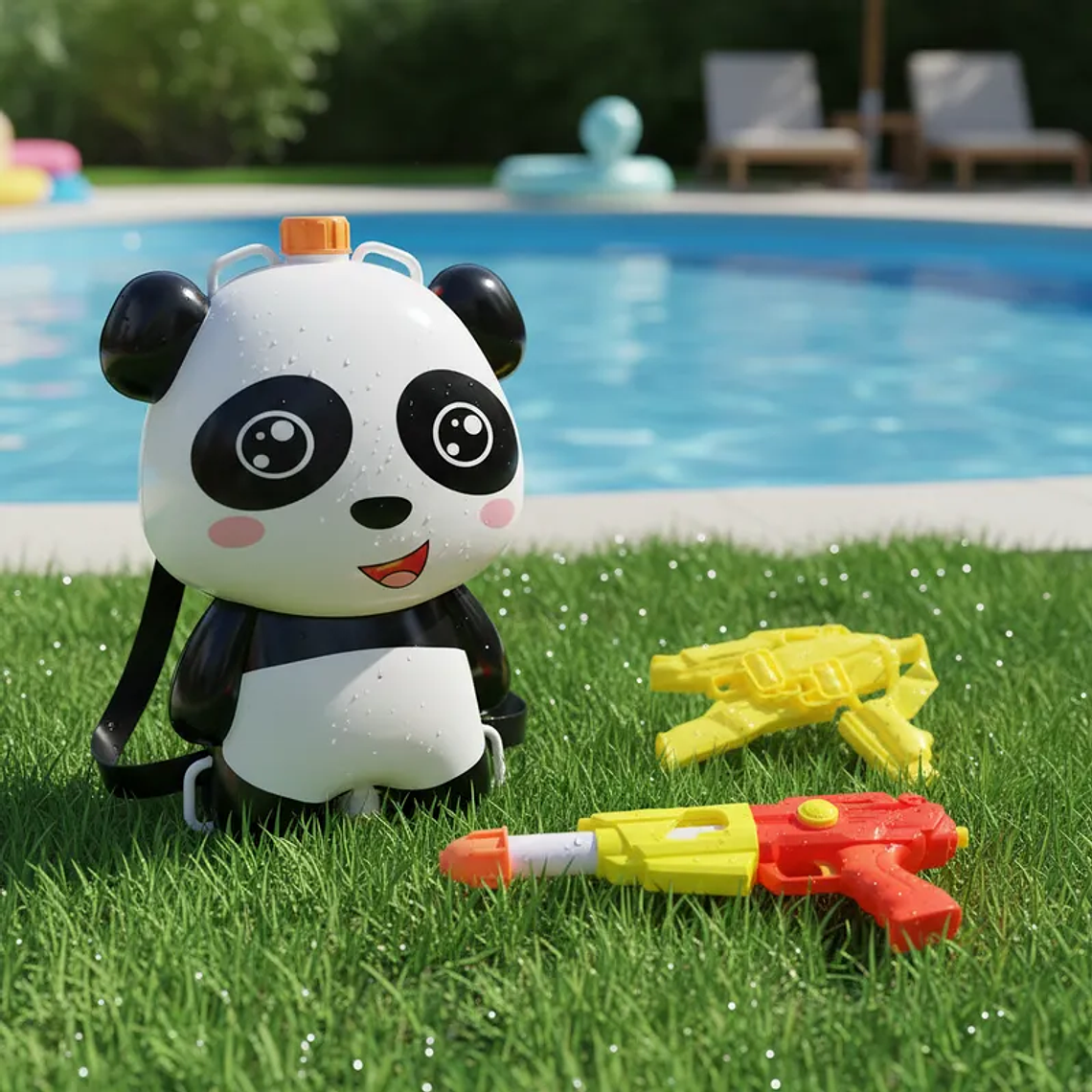 Pistola De Agua Con Mochila Panda Para Niños 1