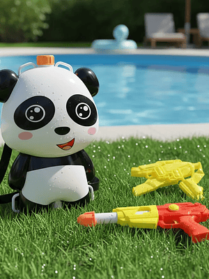 Pistola De Agua Con Mochila Panda Para Niños