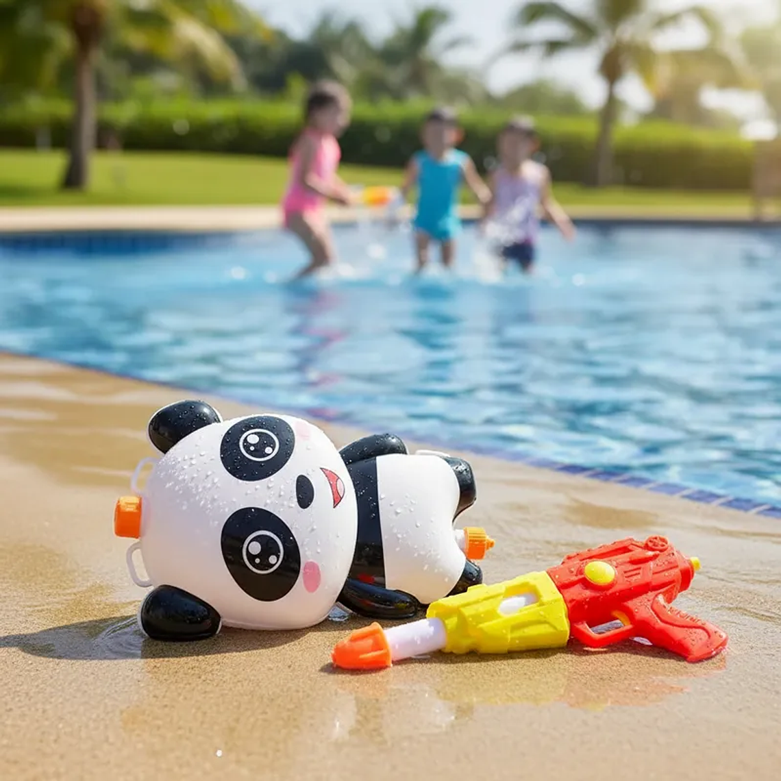 Pistola De Agua Con Mochila Panda Para Niños 2