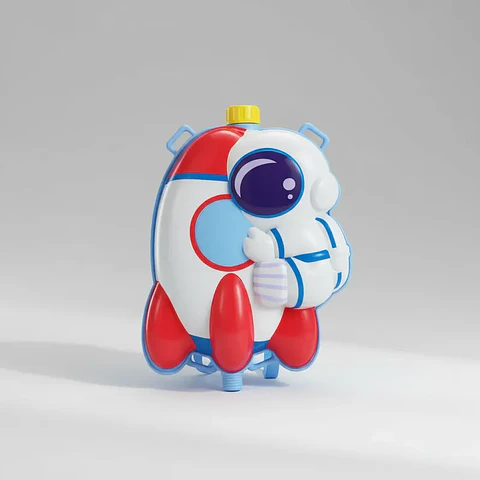 Mochila Pistola De Agua Infantil Diseño Astronauta Cohete