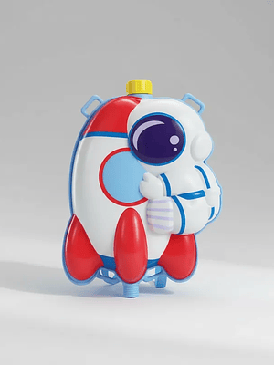 Mochila Pistola De Agua Infantil Diseño Astronauta Cohete