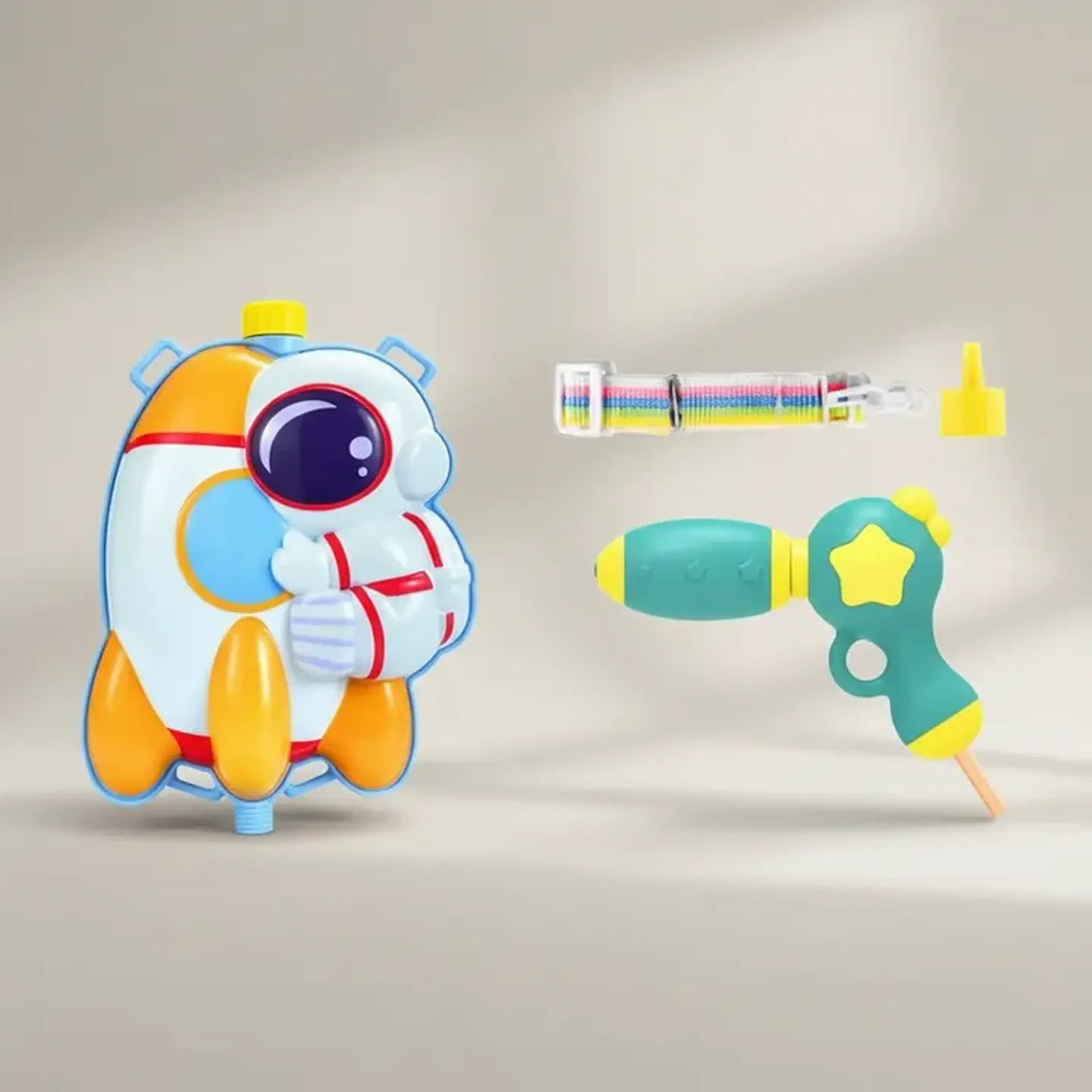 Mochila Pistola De Agua Infantil Diseño Astronauta Cohete 4