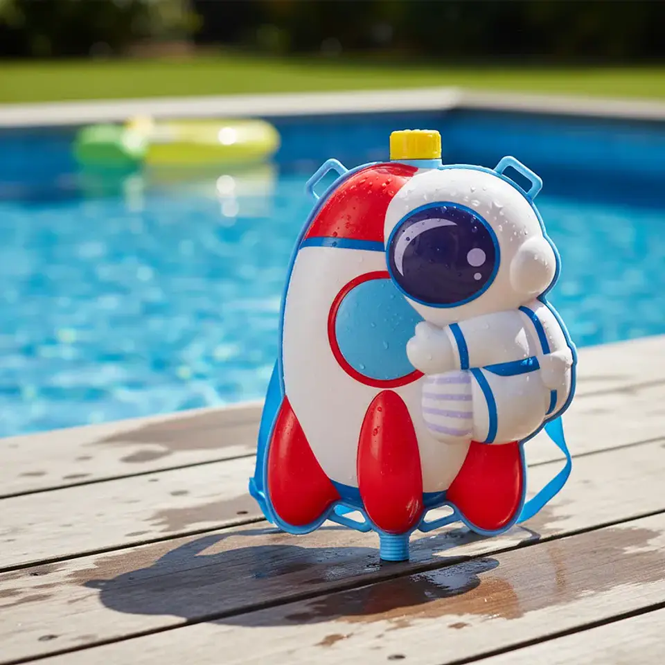 Mochila Pistola De Agua Infantil Diseño Astronauta Cohete 5