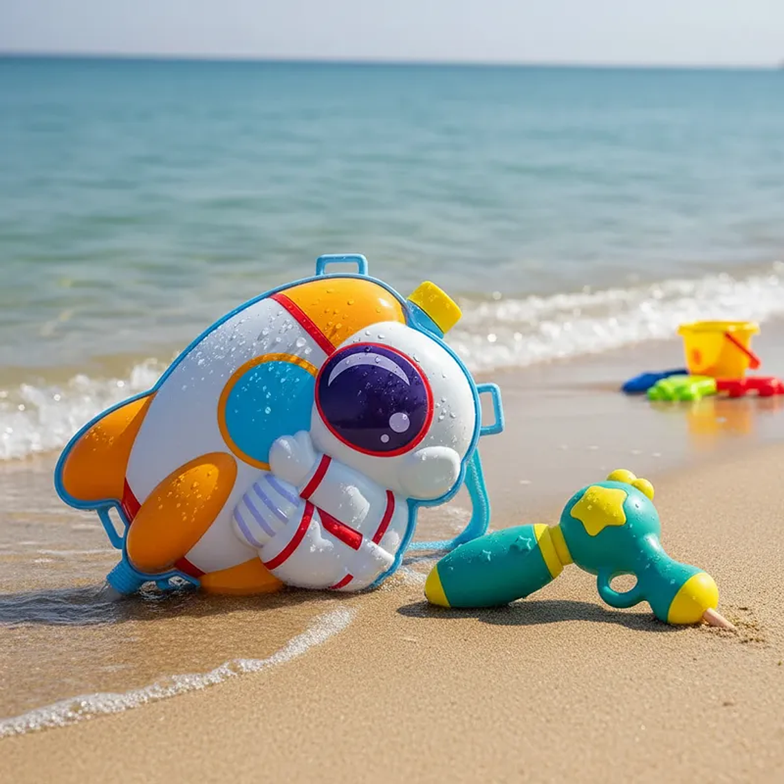 Mochila Pistola De Agua Infantil Diseño Astronauta Cohete 6