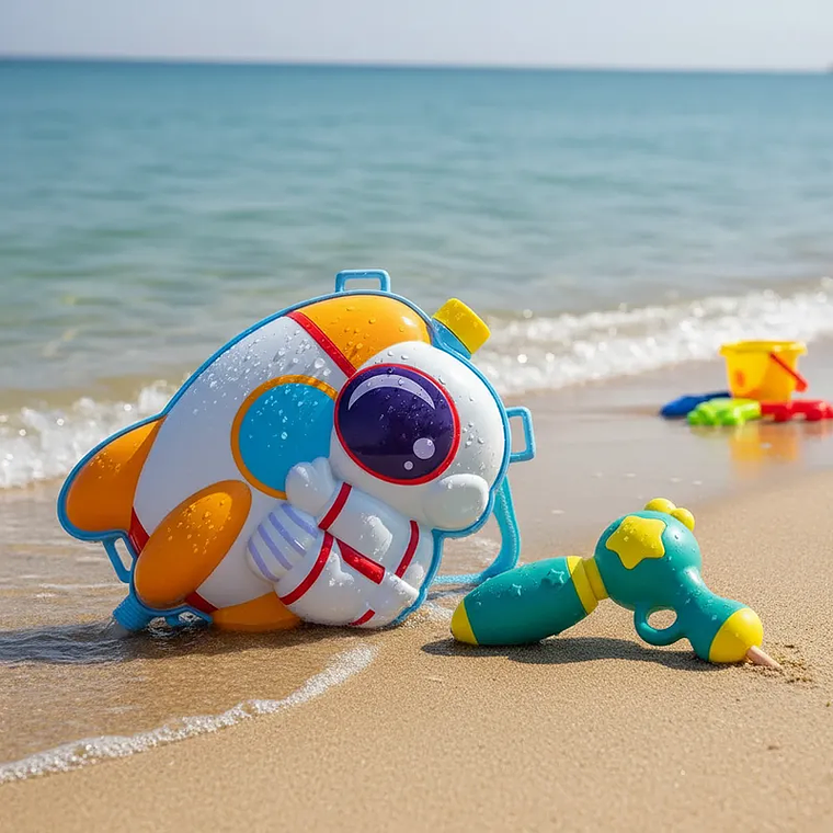 Mochila Pistola De Agua Infantil Diseño Astronauta Cohete 6