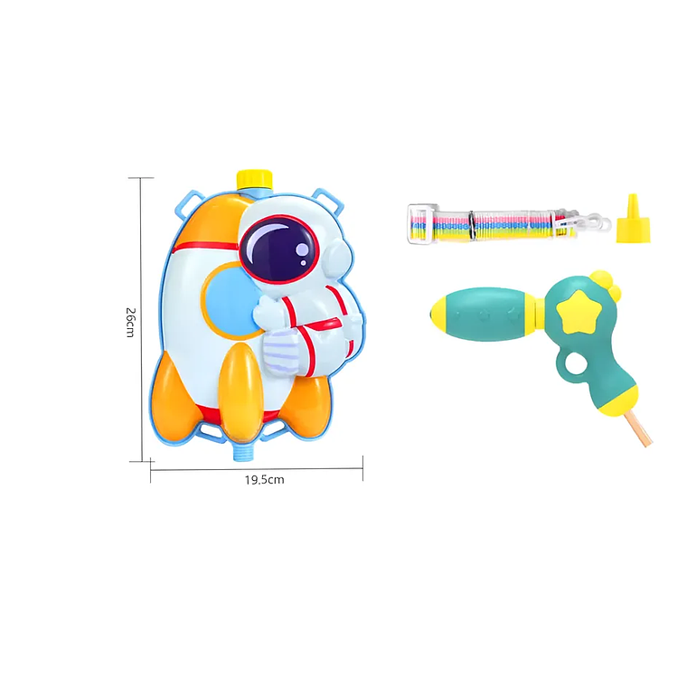 Mochila Pistola De Agua Infantil Diseño Astronauta Cohete 9