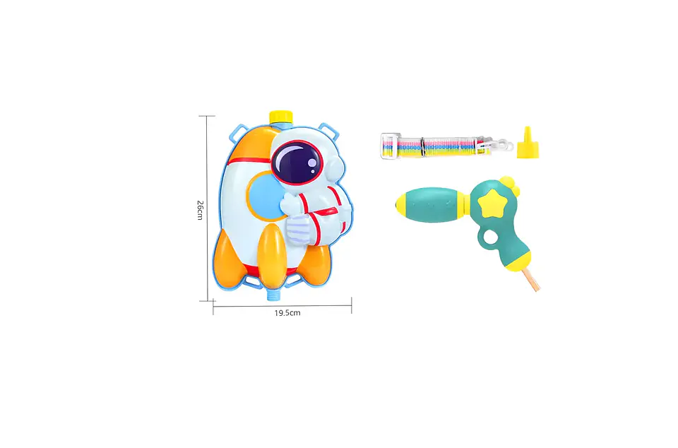 Mochila Pistola De Agua Infantil Diseño Astronauta Cohete 9