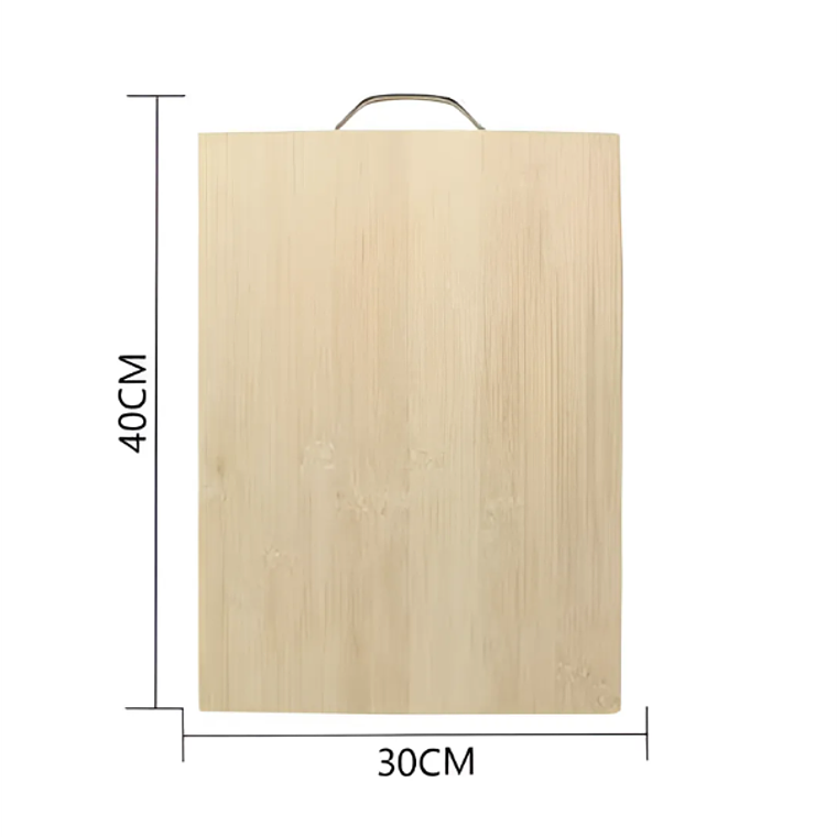 Tabla De Cortar Picar De Bambú Para Cocina 40x30 Cm Con Asa 4