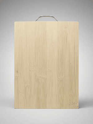 Tabla De Cortar Picar De Bambú Para Cocina 40x30 Cm Con Asa