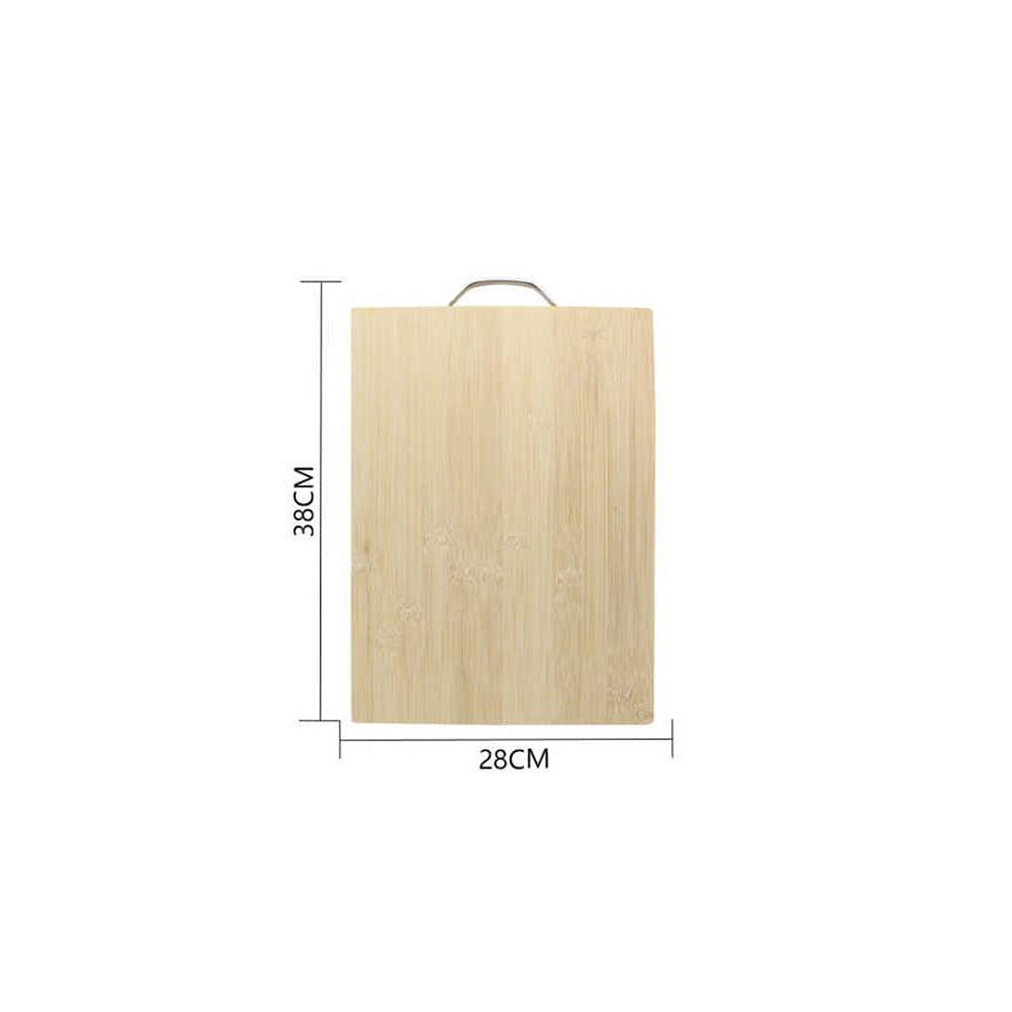 Tabla de cortar bambú con mango metálico 38x28 cm 3