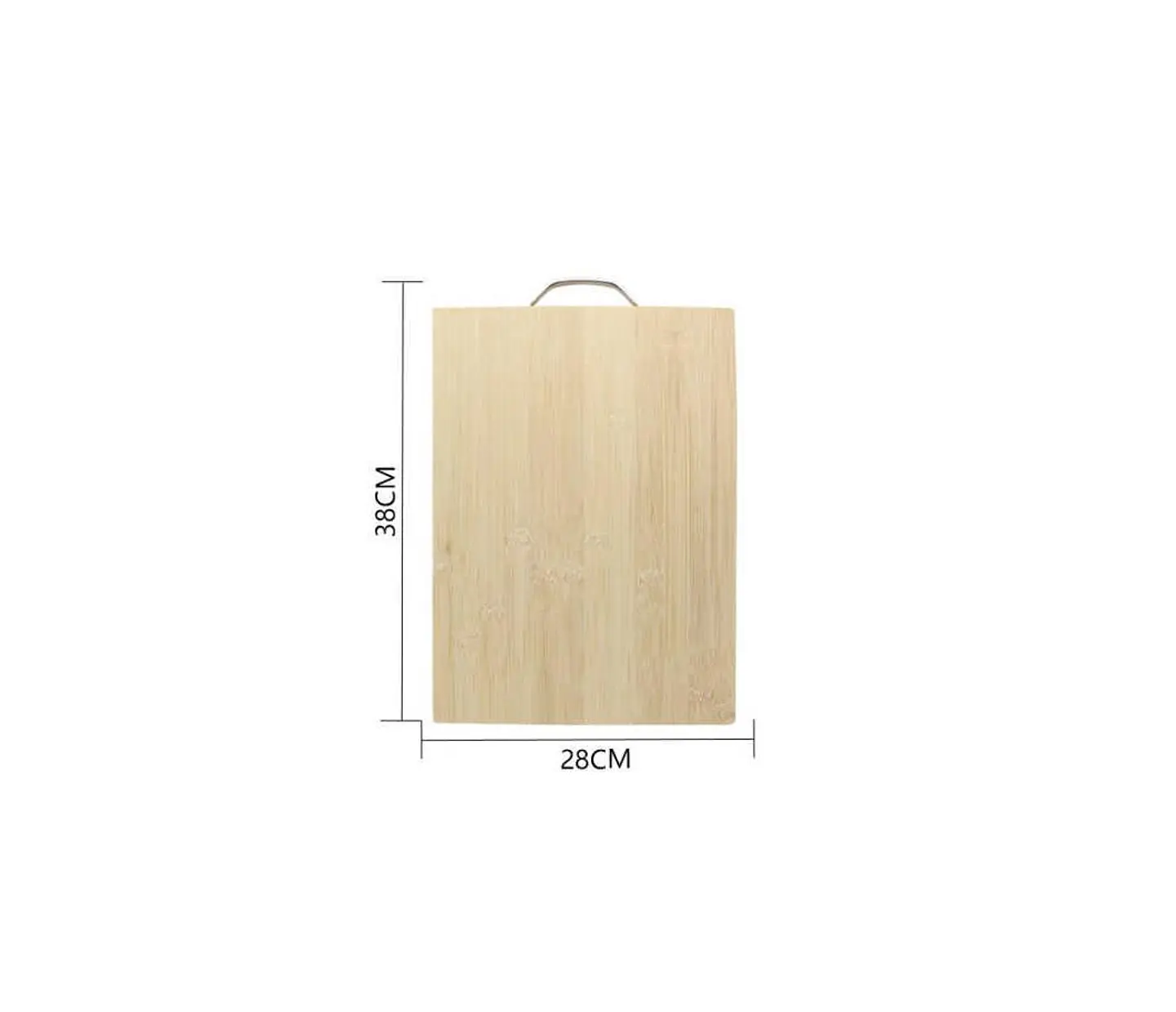 Tabla de cortar bambú con mango metálico 38x28 cm 3