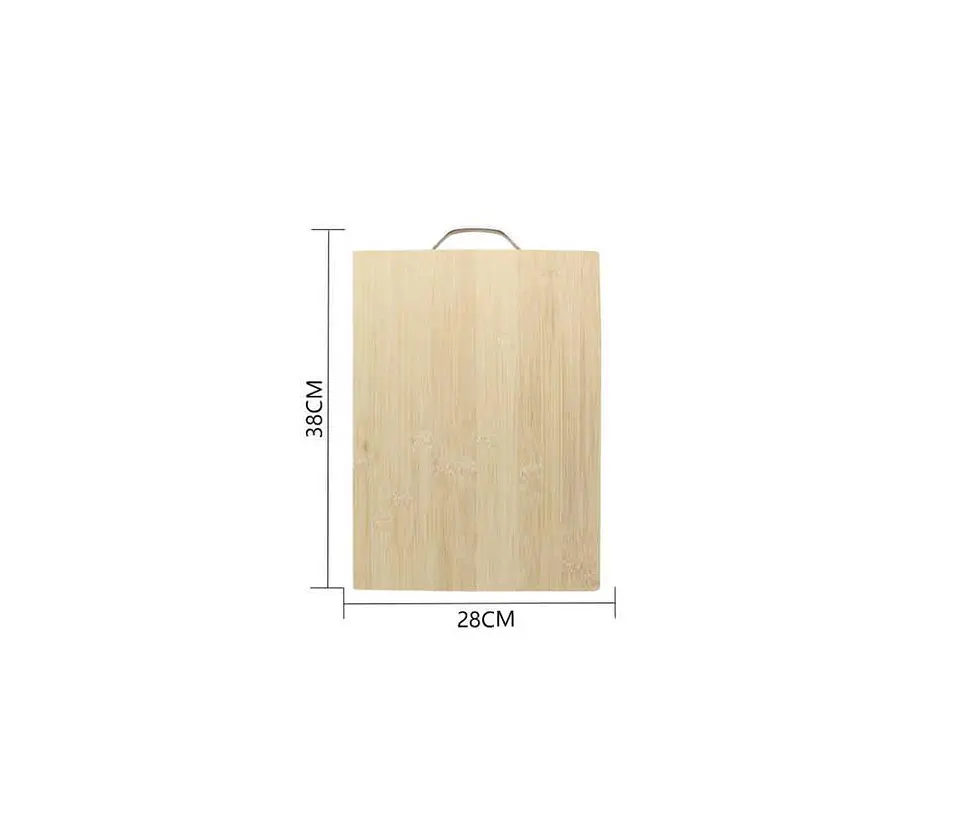 Tabla de cortar bambú con mango metálico 38x28 cm 3