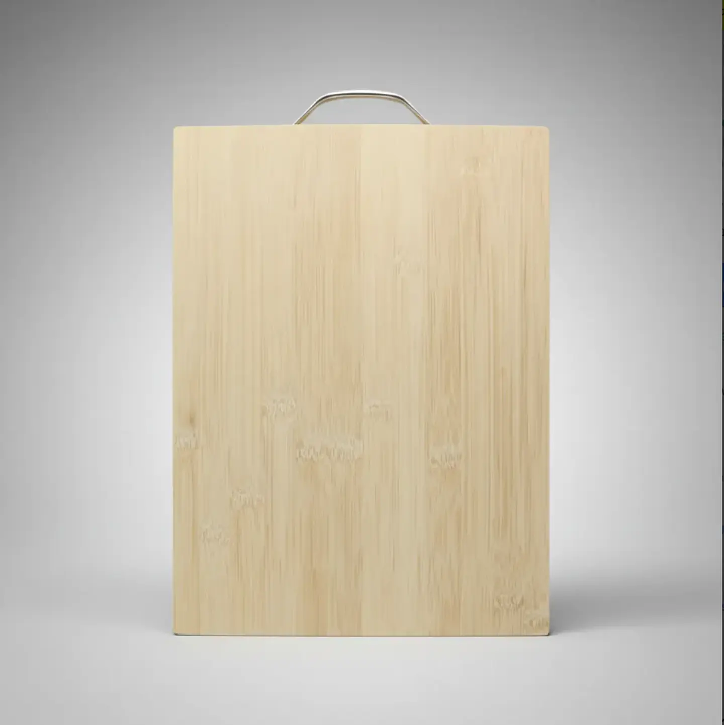 Tabla de cortar bambú con mango metálico 38x28 cm 2