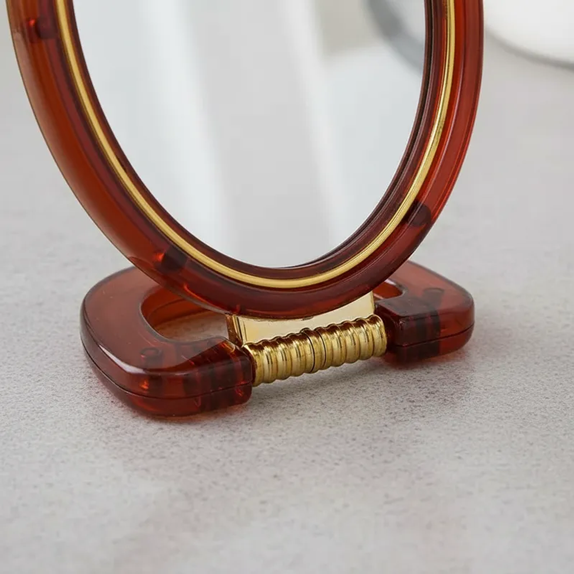 Espejo De Maquillaje Portátil Ovalado 10cm 3