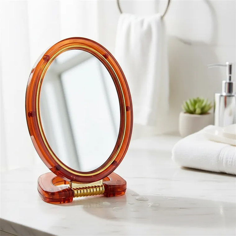 Espejo De Maquillaje Portátil Ovalado 10cm 2