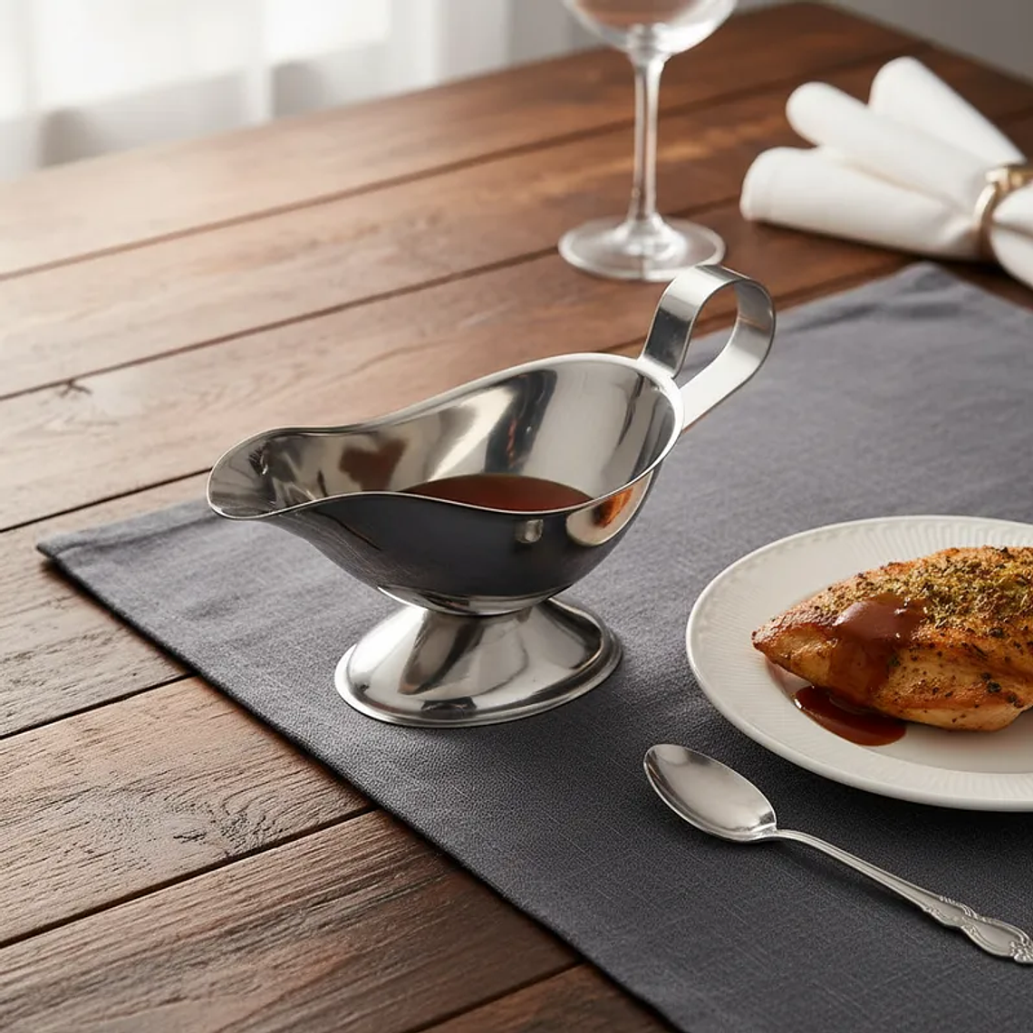 Salsera Acero Inoxidable 90ml Gastronómica Cocina 2