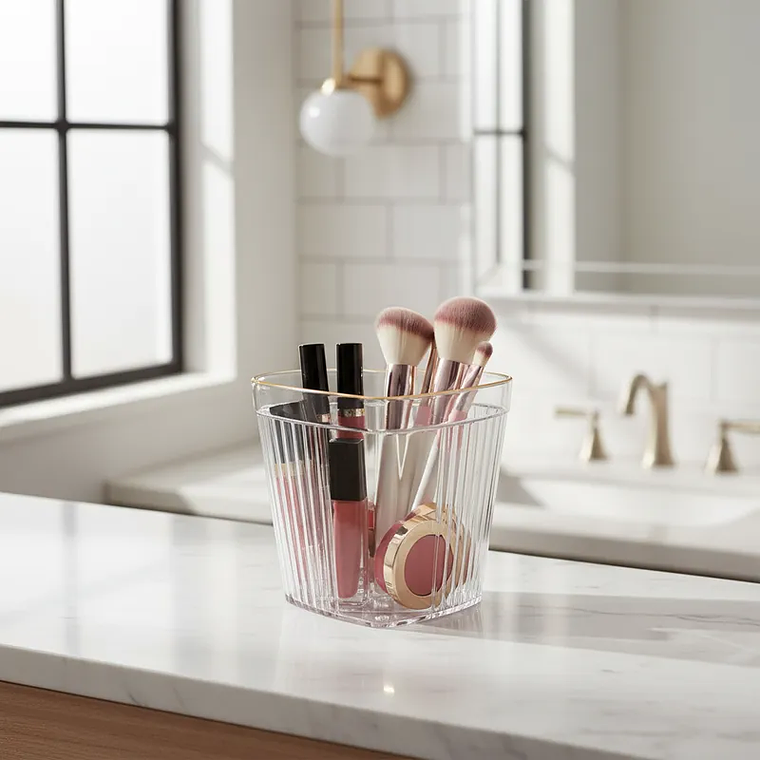 Organizador Acrilico Borde Dorado Forma Corazon 1