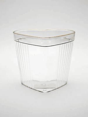 Organizador Acrilico Borde Dorado Forma Corazon