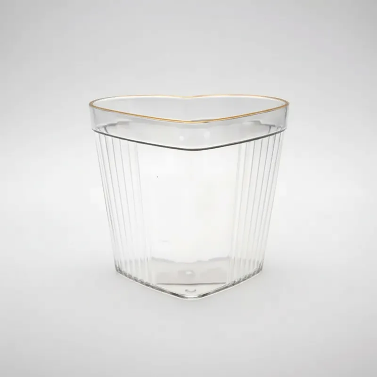 Organizador Acrilico Borde Dorado Forma Corazon 2