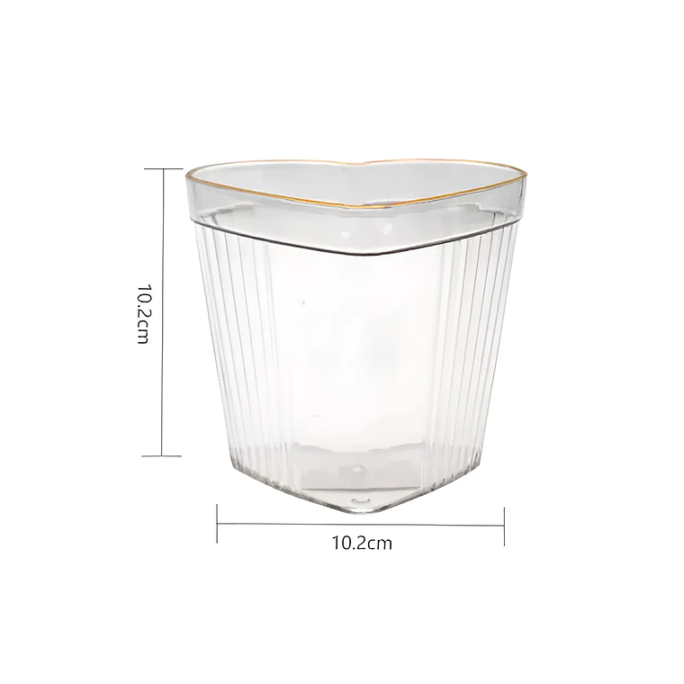 Organizador Acrilico Borde Dorado Forma Corazon 5