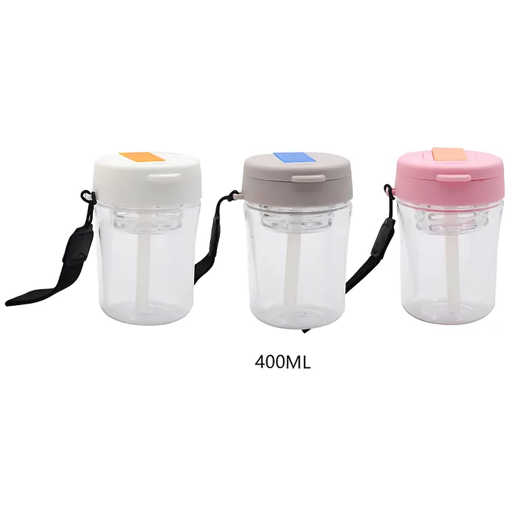 Botella De Agua Infantil 400ml Con Bombilla Y Correa 5