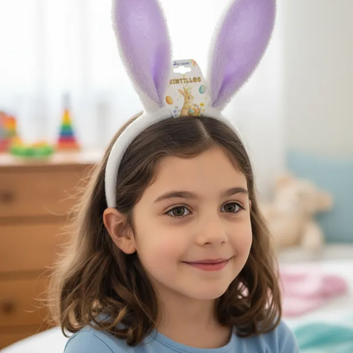 Cintillo Orejas Conejo Peluche Pascua Infantil 6