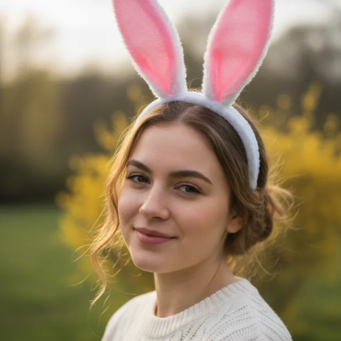 Cintillo Orejas Conejo Peluche Pascua Infantil 3