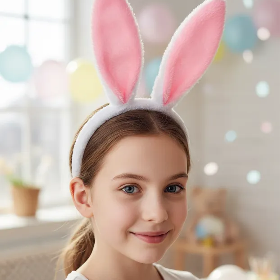 Cintillo Orejas Conejo Peluche Pascua Infantil 2