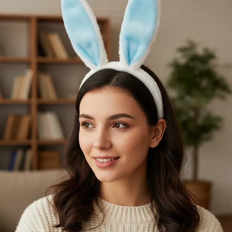 Cintillo Orejas Conejo Peluche Pascua Infantil 9