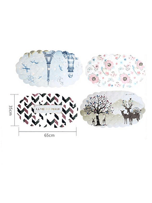 Alfombra De Baño Antideslizante Decorativa Diseños 65x35cm