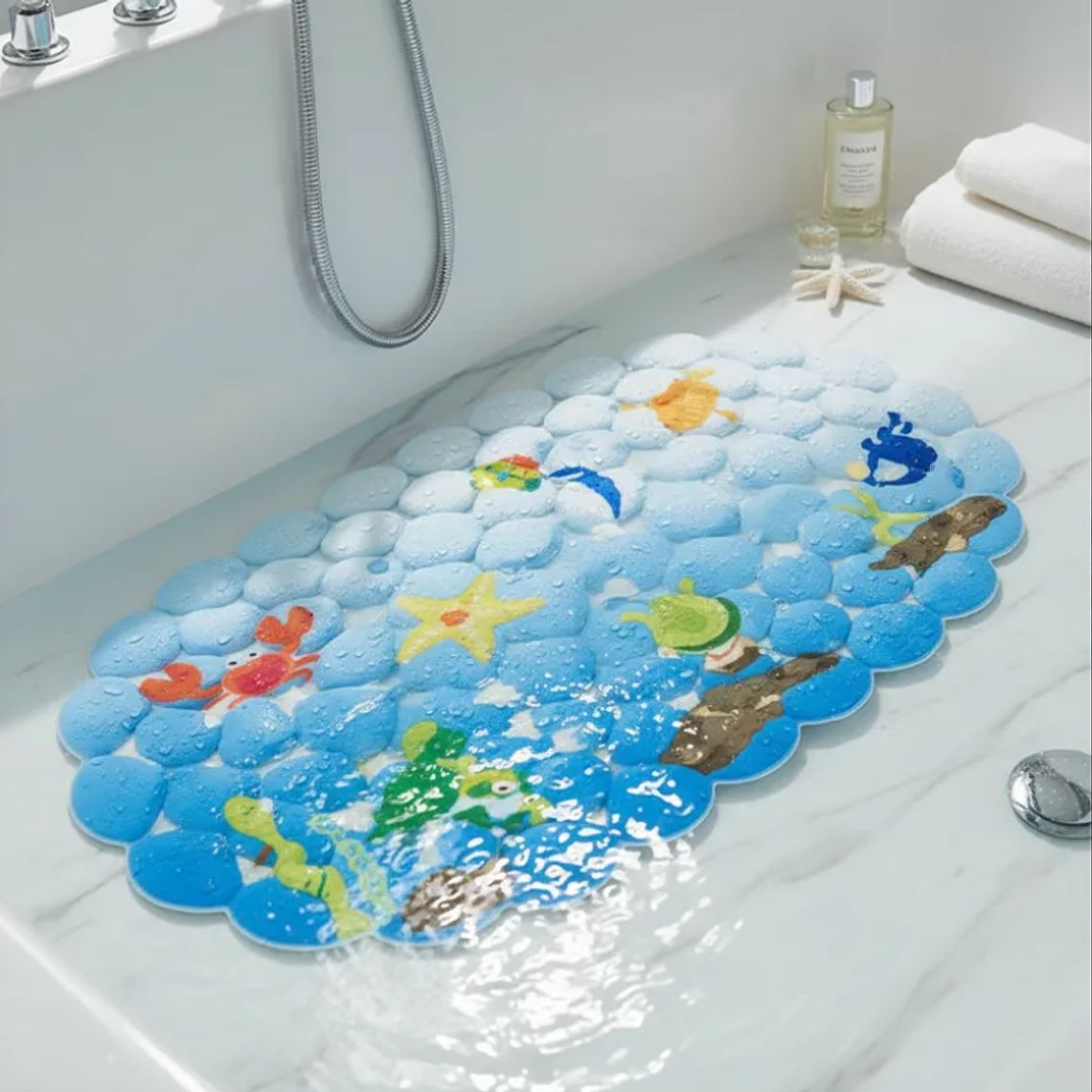 Alfombra De Baño Antideslizante Infantil Para Ducha 65x35cm 3