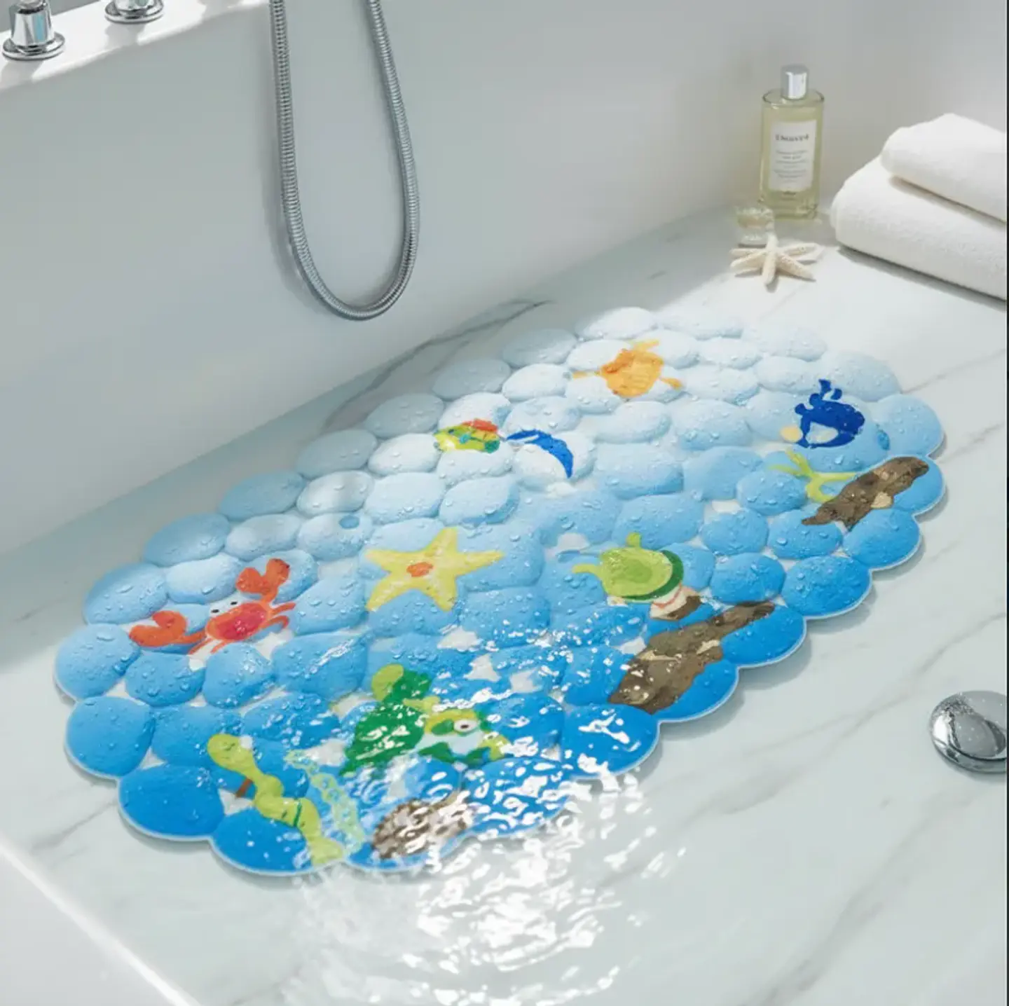Alfombra De Baño Antideslizante Infantil Para Ducha 65x35cm 3