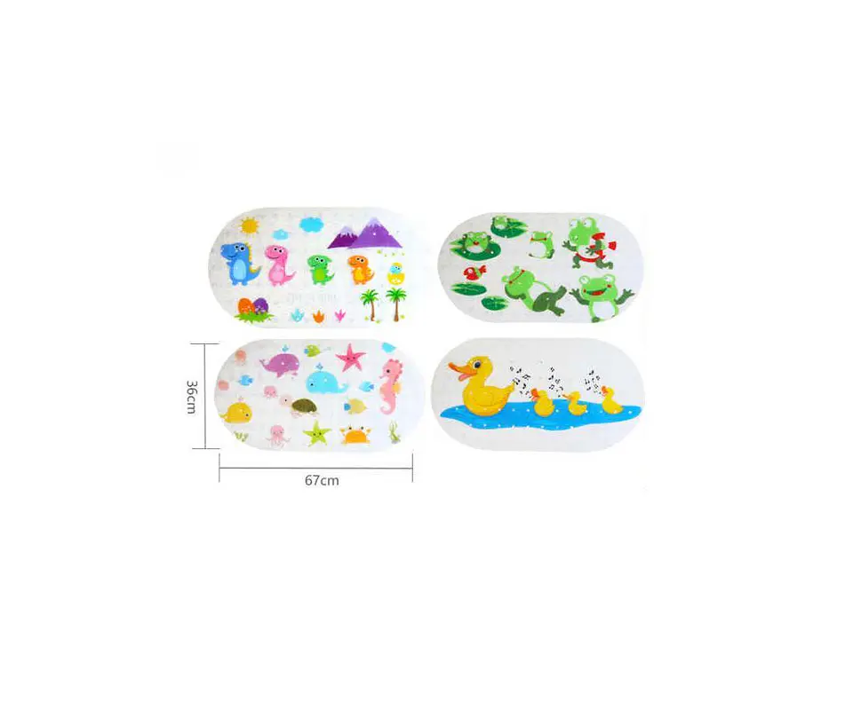 Alfombra antideslizante infantil para baño 67x36 cm 2