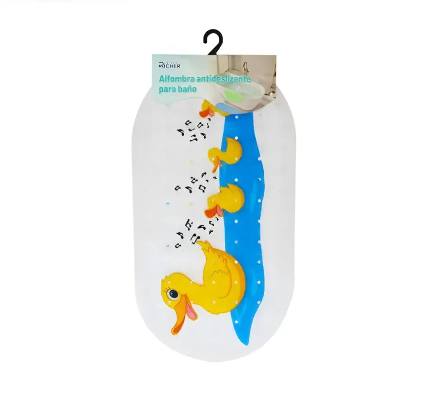 Alfombra antideslizante infantil para baño 67x36 cm 3