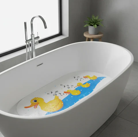 Alfombra antideslizante infantil para baño 67x36 cm