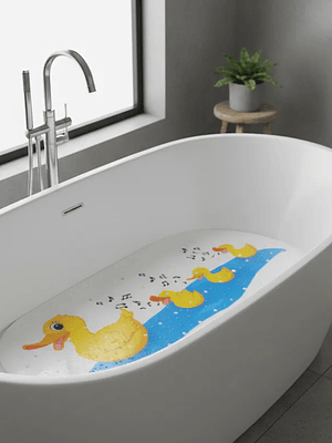 Alfombra antideslizante infantil para baño 67x36 cm
