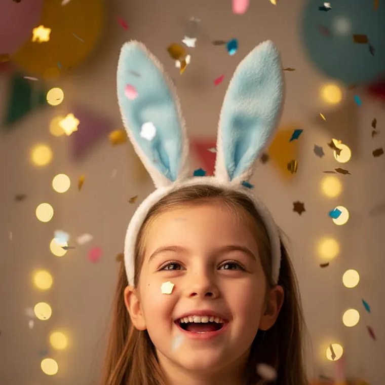 Cintillo Orejas De Conejo Con Luz Fiesta 2