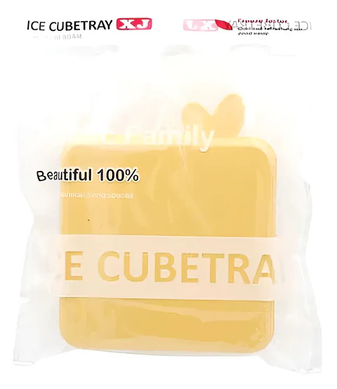 Cubetera de plástico cuadrada con tapa 14x14cm