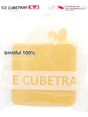 Cubetera de plástico cuadrada con tapa 14x14cm