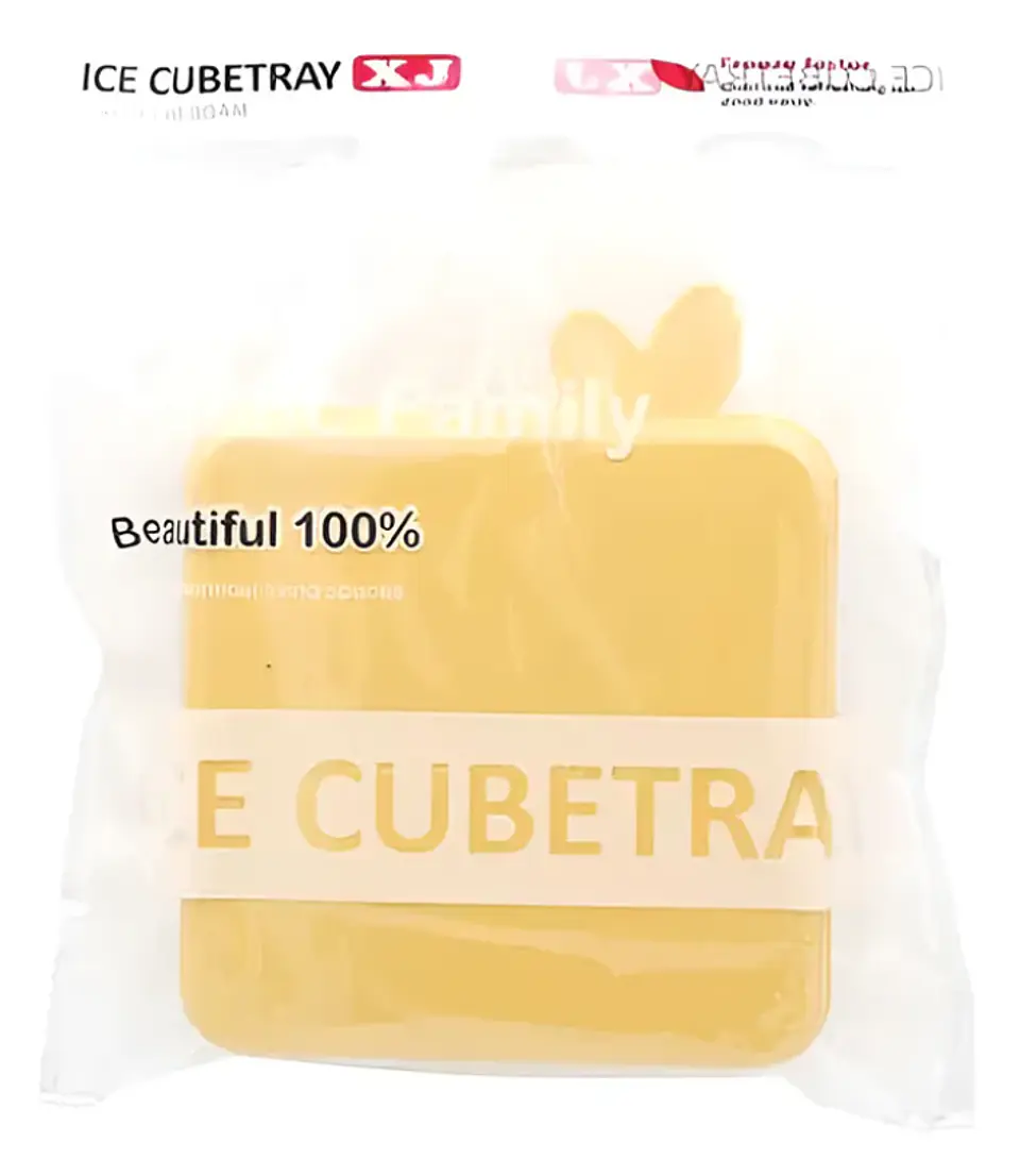 Cubetera de plástico cuadrada con tapa 14x14cm 2