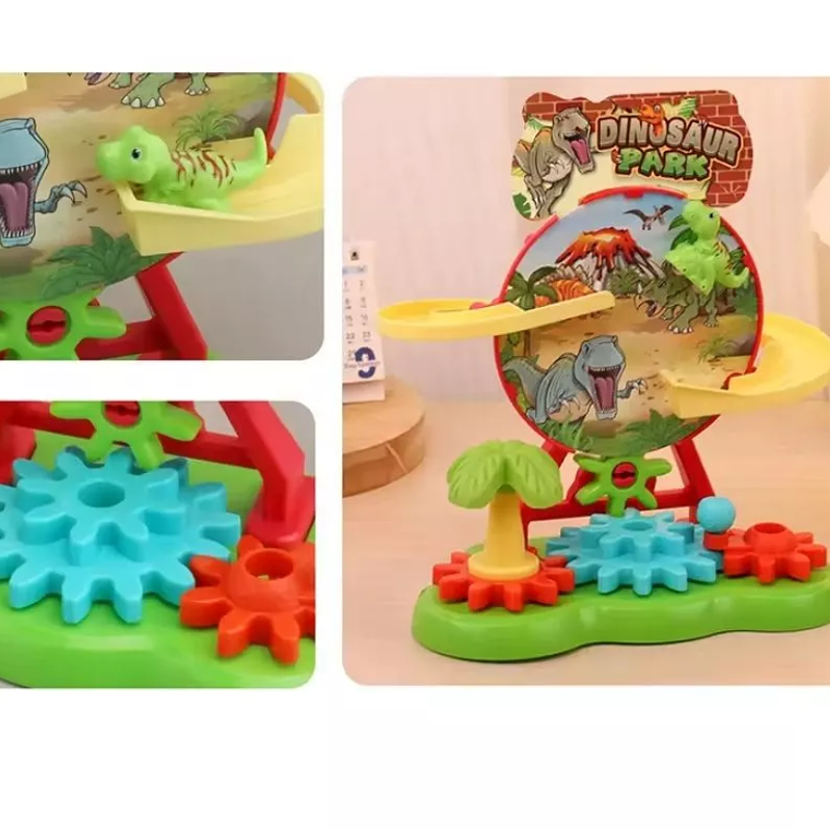 Pista De Dinosaurios Juguete Didáctico Con Engranajes Niños 2